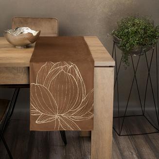 Obrus dekoracyjny BLINK 35x220 Eurofirany brązowy