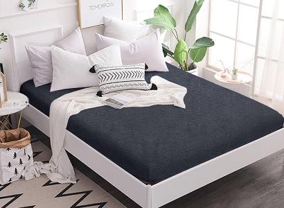 Prześcieradło frotte z gumką 160x200 czarne