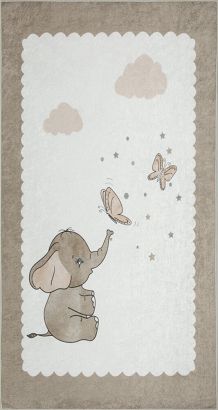 Dywanik dziecięcy BABY1 80x150 Eurofirany kremowy beżowy słonik