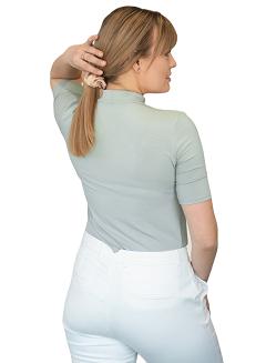 Bluzka damska półgolf z krótkim rękawem LAYLA miętowa