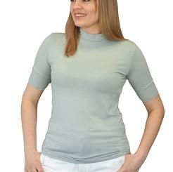 Bluzka damska półgolf z krótkim rękawem LAYLA miętowa