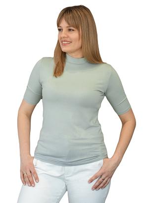 Bluzka damska półgolf z krótkim rękawem LAYLA miętowa