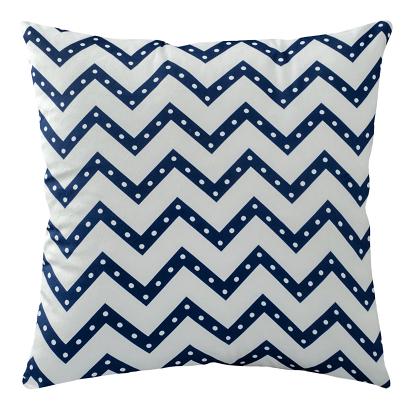 Poszewka dekoracyjna SMR 43x43 Darymex granatowe zygzaki w kropki