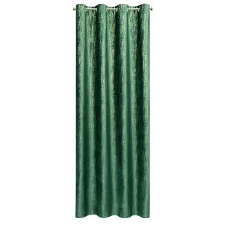 Zasłona gotowa na przelotkach MARSALA 140x250 Eurofirany ciemnozielony/szampański