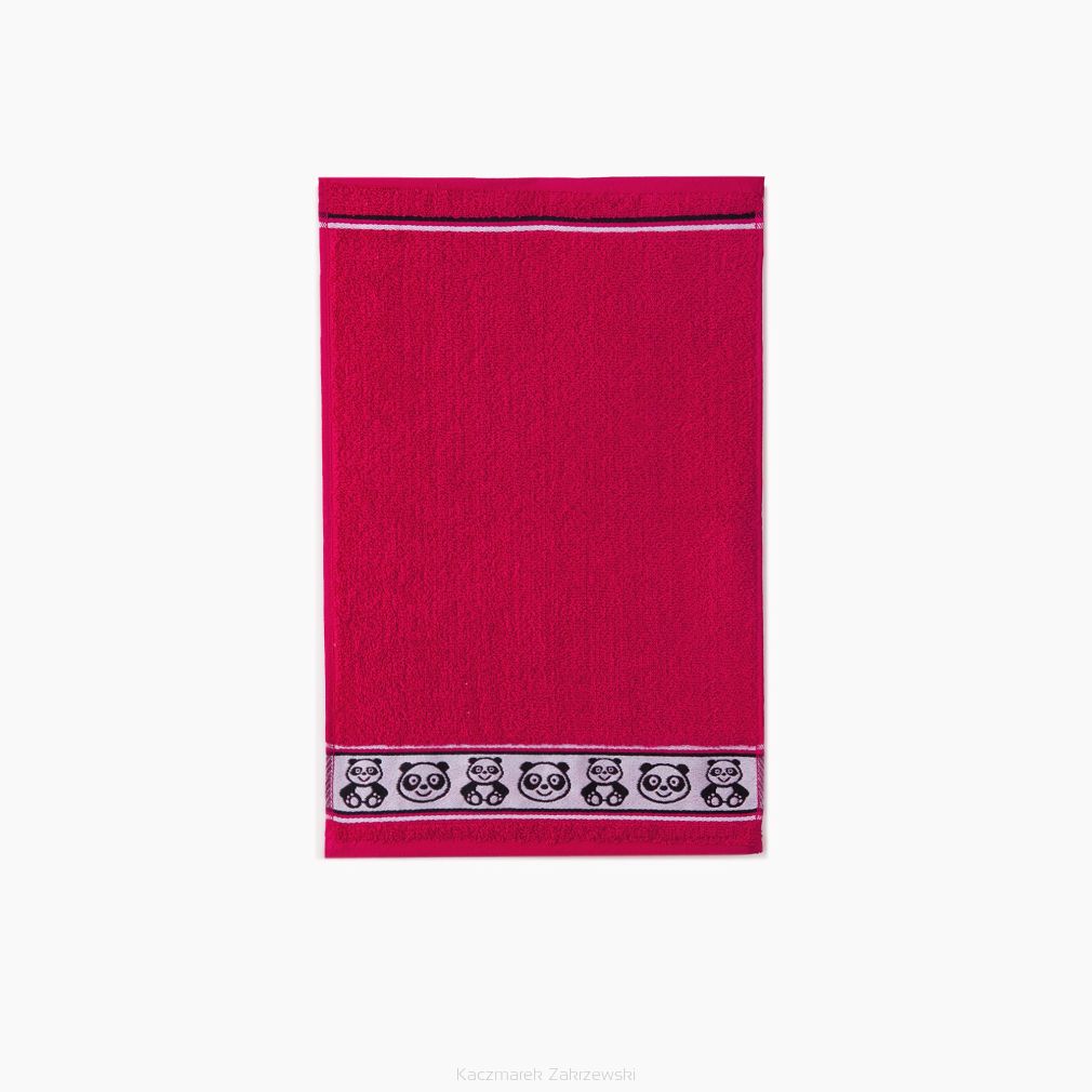 Ręcznik dla dzieci PANDA 30x50 Zwoltex czerwony