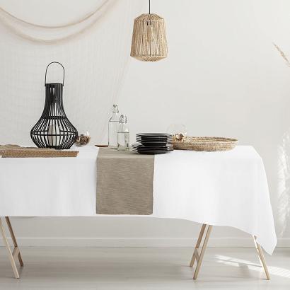 Bieżnik dekoracyjny VIVA 60x120 plamoodporny biały