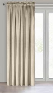 Zasłona gotowa na taśmie ROSA 135x300 Design91 jasnobeżowy