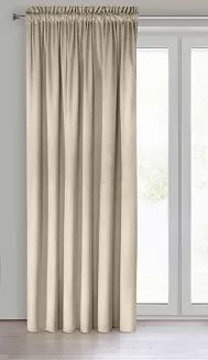 Zasłona gotowa na taśmie ROSA 135x300 Design91 jasnobeżowy