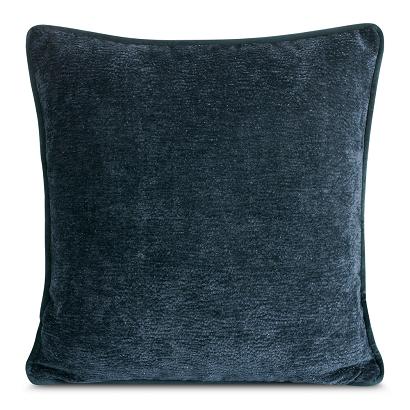 Poszewka dekoracyjna KLARA 45x45 Eurofirany granatowa szenil i welwet