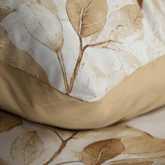 Pościel satynowa SPRING 220x200 Eurofirany kremowa beżowa gałązki liście