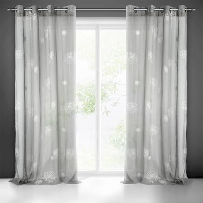 Firana gotowa na przelotkach SABINE 140x250 Eurofirany stalowa