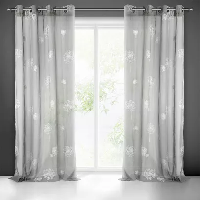 Firana gotowa na przelotkach SABINE 140x250 Eurofirany stalowa