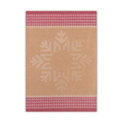 Ścierka kuchenna świąteczna ZWOLTEX Snow Flake jasnobrązowa różowa