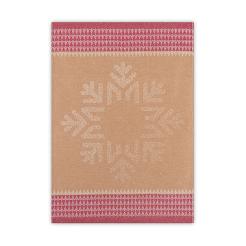 Ścierka kuchenna świąteczna ZWOLTEX Snow Flake jasnobrązowa różowa