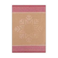 Ścierka kuchenna świąteczna ZWOLTEX Snow Flake jasnobrązowa różowa