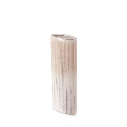 Wazon dekoracyjny EDNA 12x6x31 Eurofirany kremowy beżowy ceramiczny
