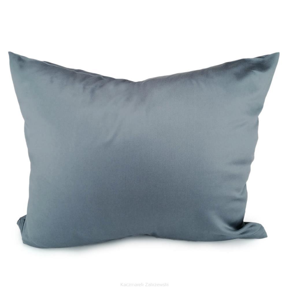 Poszewka satyna bawełniana 50x60 grafitowa