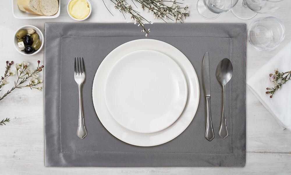 Obrus dekoracyjny MELINDA 40x30 Eurofirany stalowy