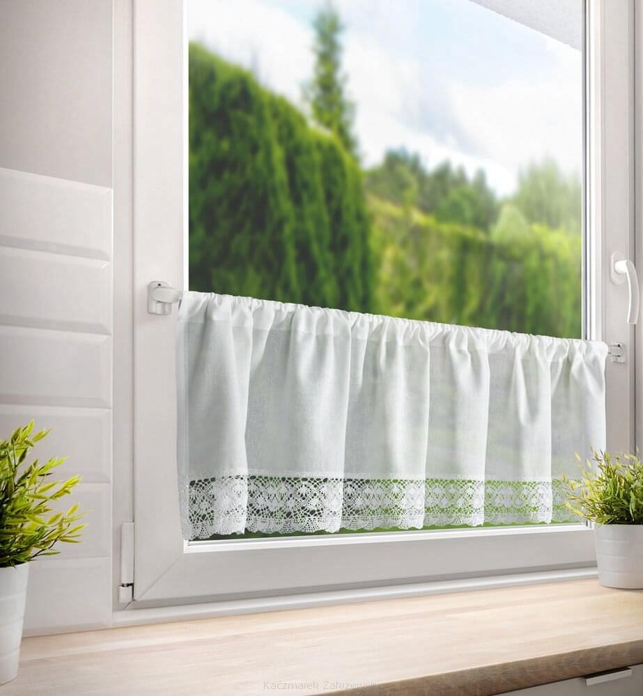 Firana gotowa na taśmie ROSE 130x50 Eurofirany biały
