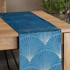 Obrus dekoracyjny BLINK 35x140 Eurofirany granatowy