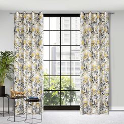 Zasłona gotowa na przelotkach ELIA 140x250 Eurofirany musztardowy