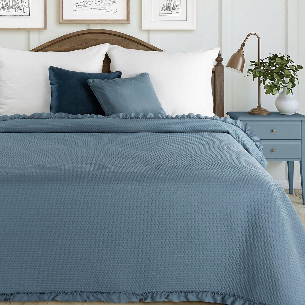 Narzuta dekoracyjna FALBANKA 240x220 granatowy