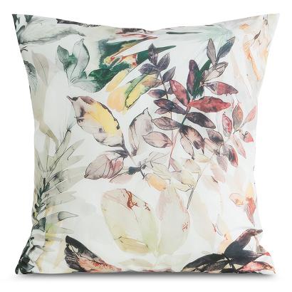 Poszewka dekoracyjna wodoodporna GARDEN2 45x45 biała kolorowy botaniczny wzór