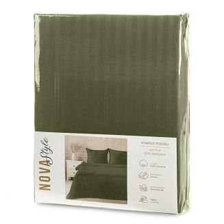 Pościel satynowa VERA 140x200 Eurofirany oliwkowy