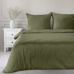 Pościel satynowa VERA 140x200 Eurofirany oliwkowy