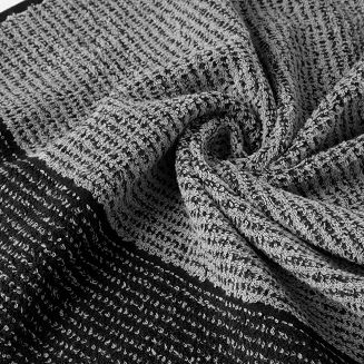 Ręcznik bawełniany LEON Eurofirany czarny+srebrny