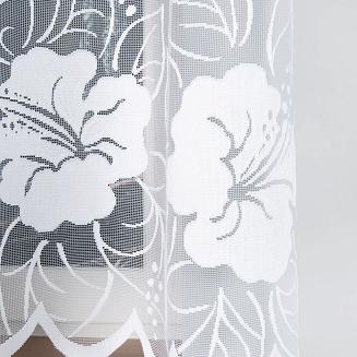 Firanka żakardowa gotowa na żabki GRACJANA 300x160 biała