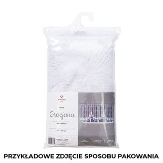 Firanka żakardowa gotowa na żabki GRACJANA 300x160 biała