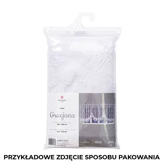 Firanka żakardowa gotowa na żabki GRACJANA 300x160 biała