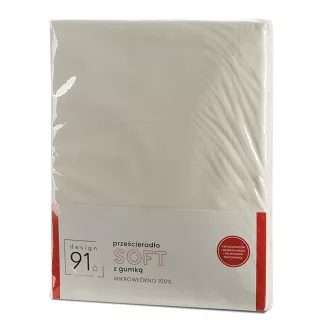 Prześcieradło SOFT 100x200x25 Design91 kremowy