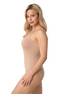 Body damskie na cienkich ramiączkach Holly beżowe