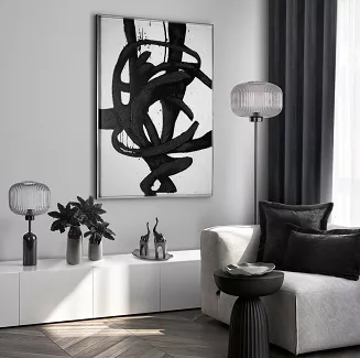 Poszewka dekoracyjna ELEGANT2 45x45 Eva Minge Eurofirany czarna szenilowa