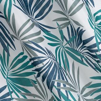 Zasłona gotowa na przelotkach ELINA 140x250 Design91 biały/turkusowy
