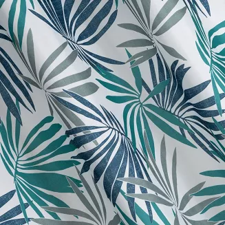 Zasłona gotowa na przelotkach ELINA 140x250 Design91 biały/turkusowy
