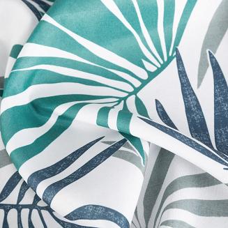 Zasłona gotowa na przelotkach ELINA 140x250 Design91 biały/turkusowy