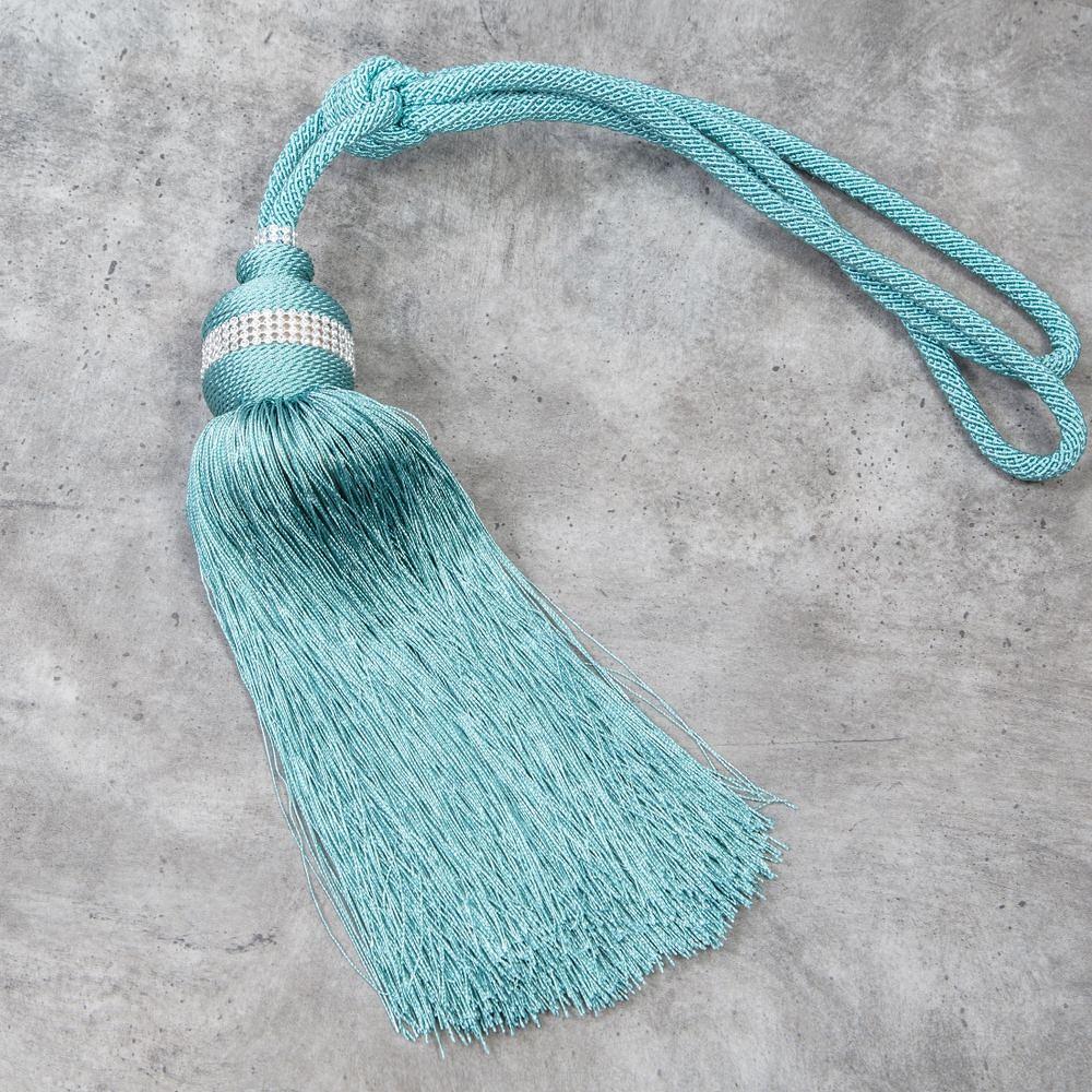Sznur dekoracyjny do zasłon TRACY jasnoturkusowy