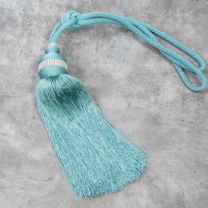 Sznur dekoracyjny do zasłon TRACY jasnoturkusowy