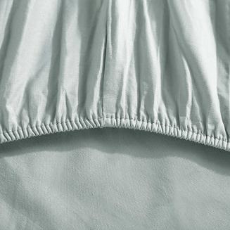 Prześcieradło satyna bawełniana z gumką 120x200 SIN szałwiowe