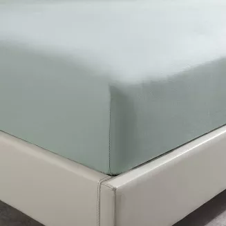 Prześcieradło satyna bawełniana z gumką 120x200 SIN szałwiowe