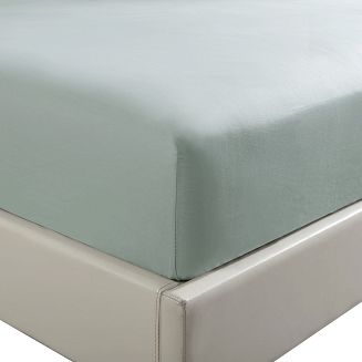 Prześcieradło satyna bawełniana z gumką 120x200 SIN szałwiowe