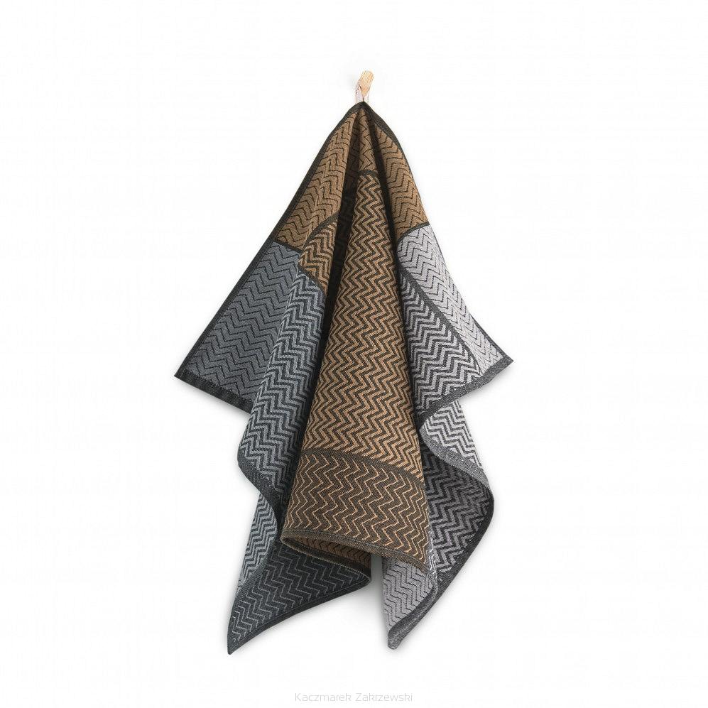 Ścierka kuchenna 50x70 Zwoltex Pure beżowa szara zygzaki