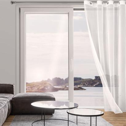 Firana gotowa na przelotkach TAMINA 140x250 Eurofirany biała