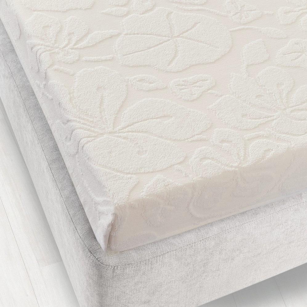 Prześcieradło frotte bez gumki Tulipan 150x205 ZWOLTEX kremowy GRUBE