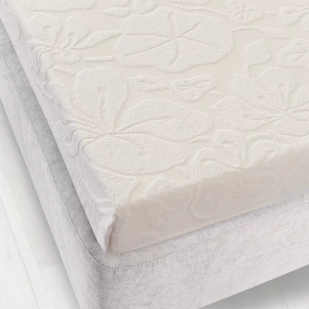 Prześcieradło frotte bez gumki Tulipan 150x205 ZWOLTEX kremowy GRUBE