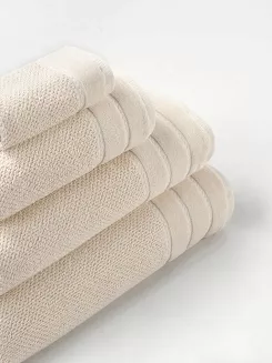 Ręcznik bawełniany o ryżowej strukturze Loren 50x90 jasnobeżowy