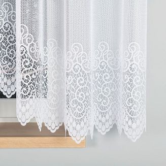 Firanka żakardowa gotowa na żabki VIOLETTA 400x160 biała